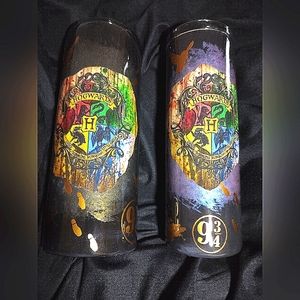 Beautiful His 30oz. & Hers 20oz. Harry Potter inspired Stainless Steel Tumblers.